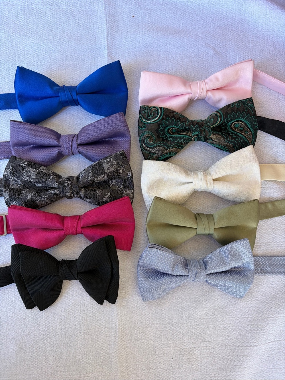 Bundle of 10 assorted pre made bow ties combo 13